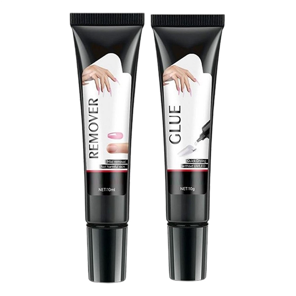 Upgraded Quick Drying 10G Semi Solid Nail Glue With 10Ml Remover