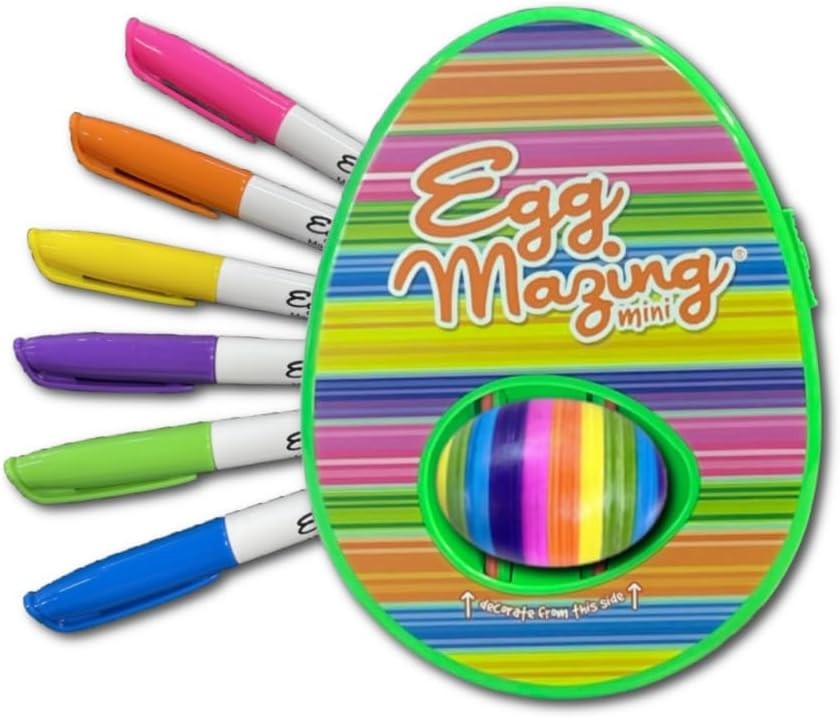 EggMazing Easter Egg Mini Decorator Kit Arts and Crafts Set - Includes Egg Decor