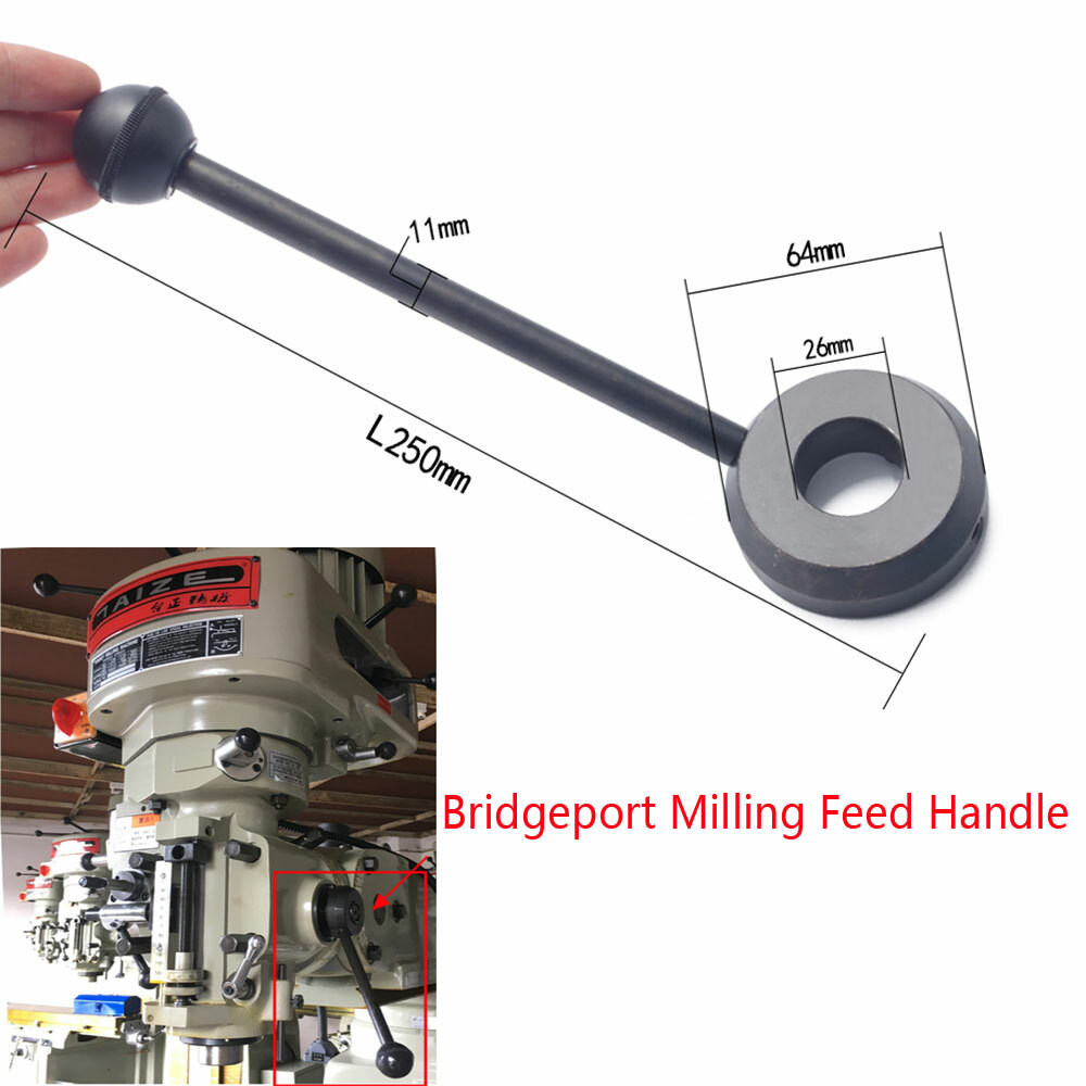 Mill Feed Handle Spindle Feeding Lift Handle for Bridgeport Milling Machine CNC