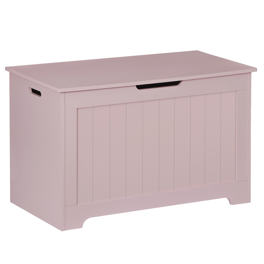 Wood Modern Toy Storage Box 30'' Entryway Storage Organizer Bench W/ Safty Hinge