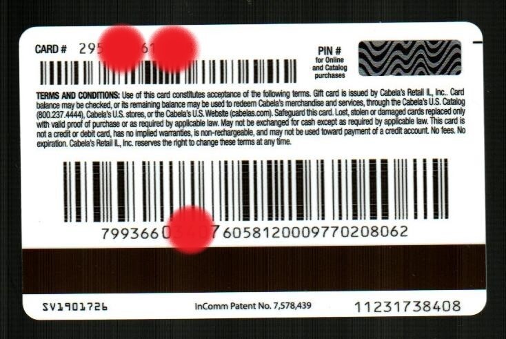 CABELA'S Classic Logo ( 2019 ) Gift Card ( $0 )