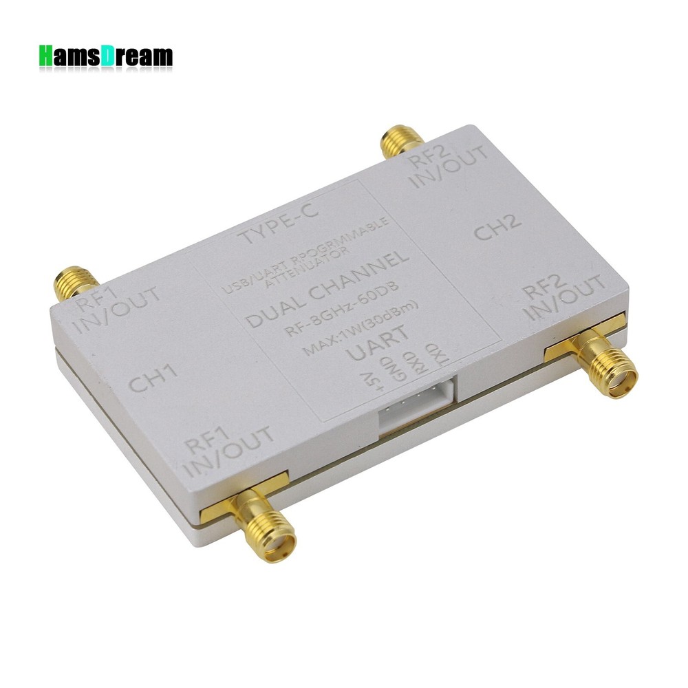 RF-8GHz-60DB Dual Channel Programmable Attenuator RF Attenuator Type-C for PC