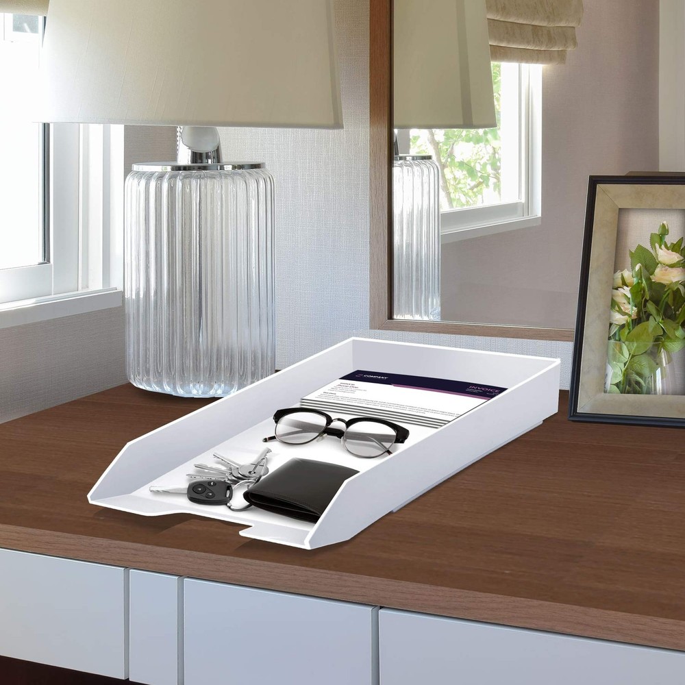 Stackable Letter Tray Front Load, Letter Size, Stacking Document Desk Office ...