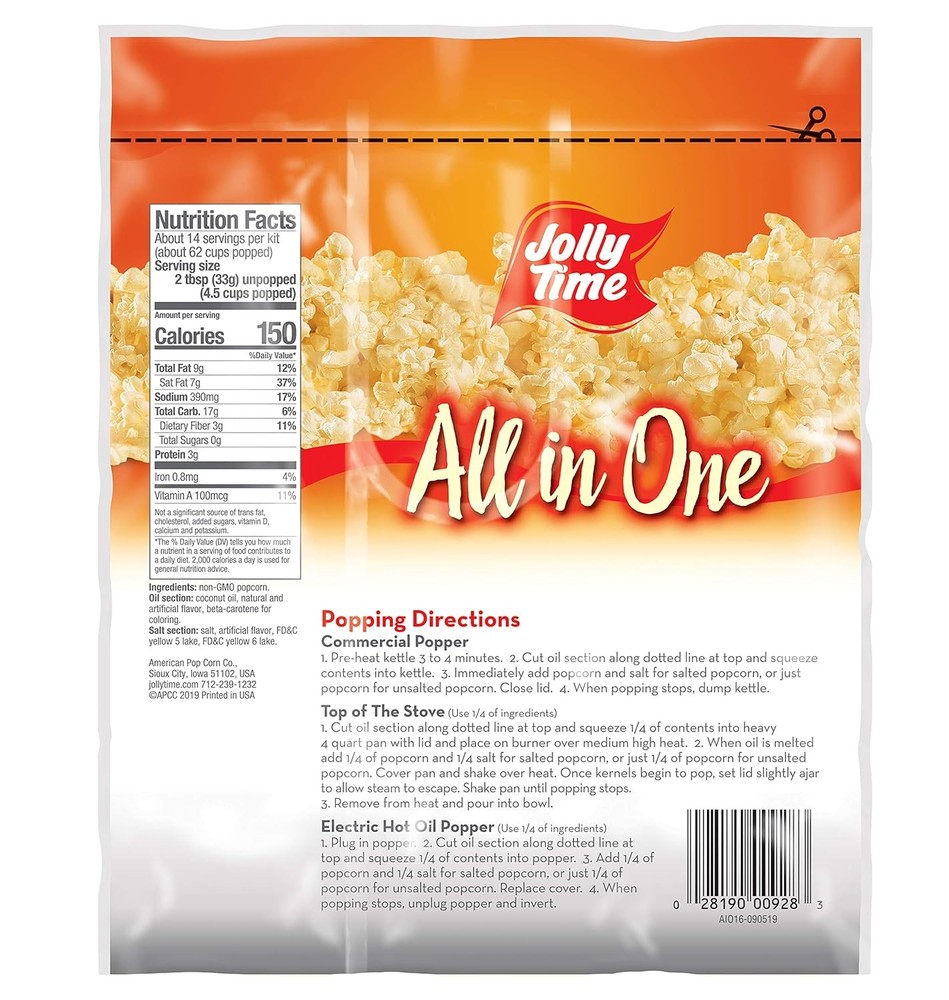 JOLLY TIME Kettle Popcorn Kit 18 Pack 12oz