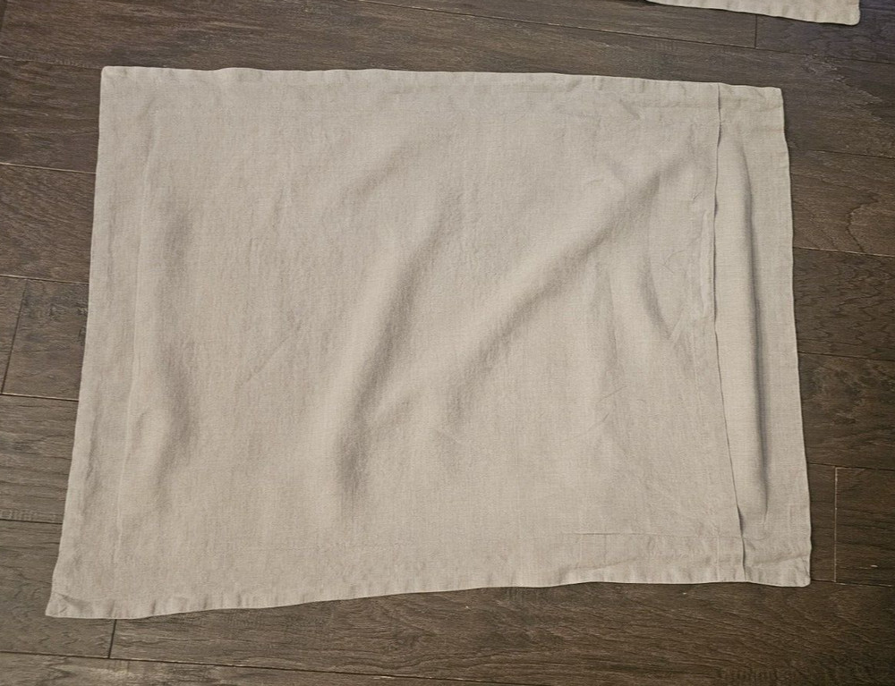 Restoration Hardware Linen Standard Pillow Shams Light Gray 2 TWO