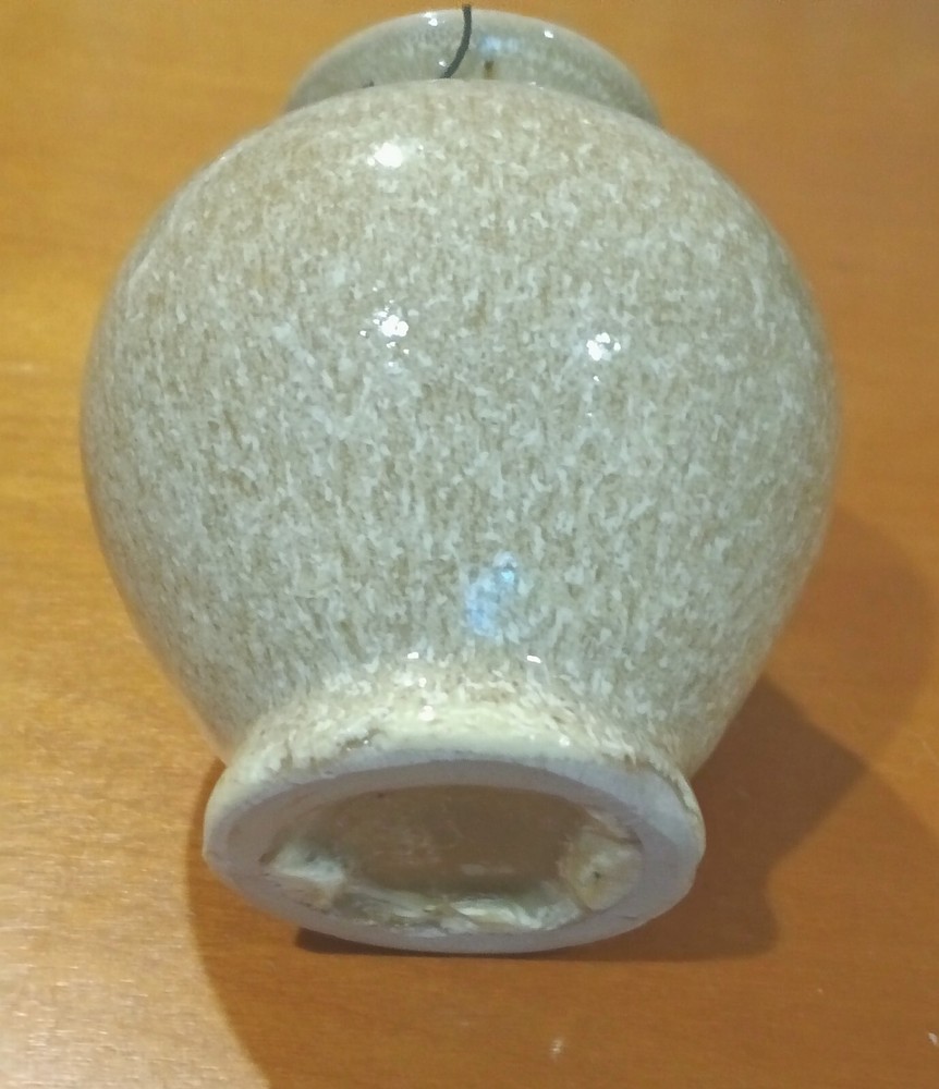 Glazed Pottery Vase Beaded Design Peace Charm Diffuser Home Decor
