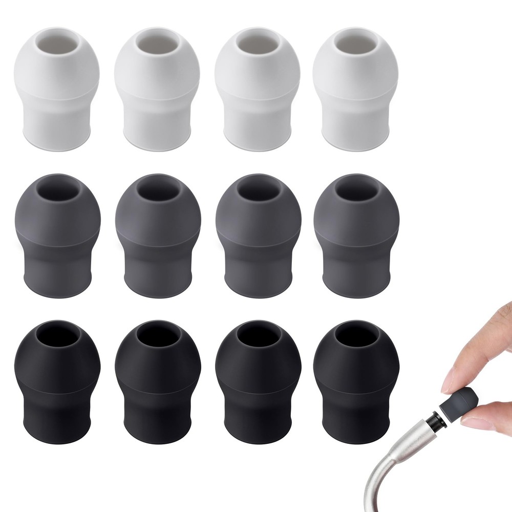 Avenuebool 12 Pcs Digital Stethoscope Silicon Black, Dark Grey, Light Grey