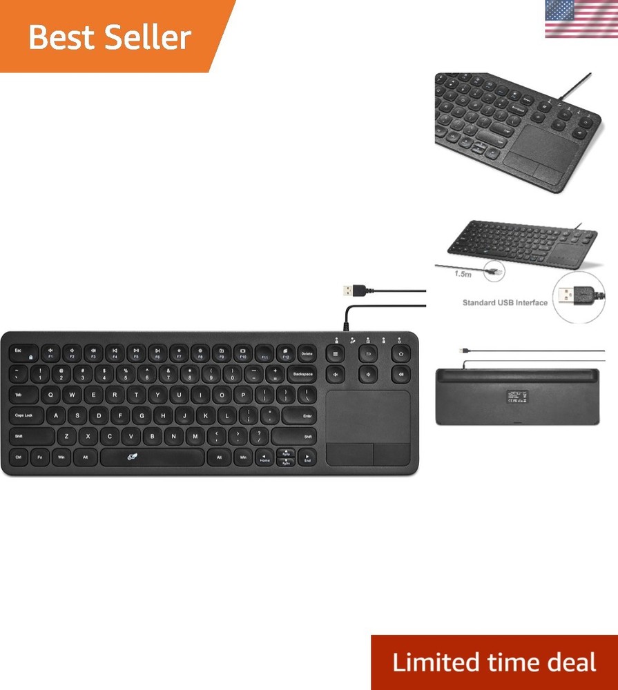 15 Inch USB Keyboard with Touchpad-Great For Raspberry Pi