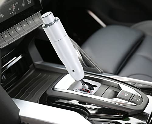 5" Long Weighted Gear Stick Shift Handle Automatic Push Button Shifter Silver