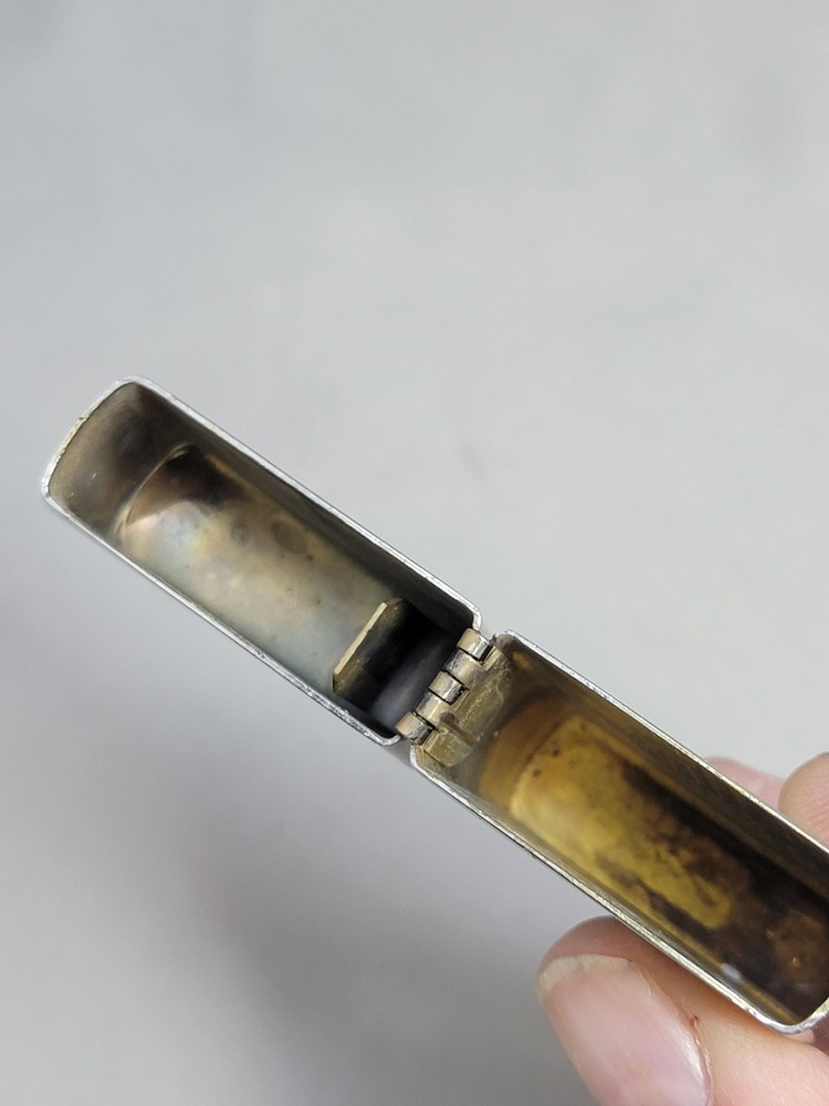 Ronson Wind II Windproof Lighter Flip Top Silver Stainless Vtg