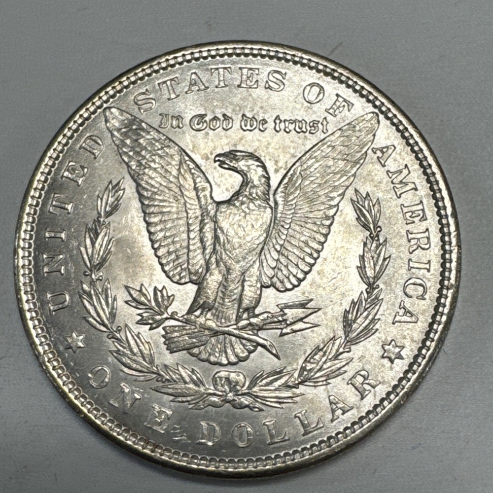 1890 $1 Morgan Silver Dollar Ch BU Uncirculated.