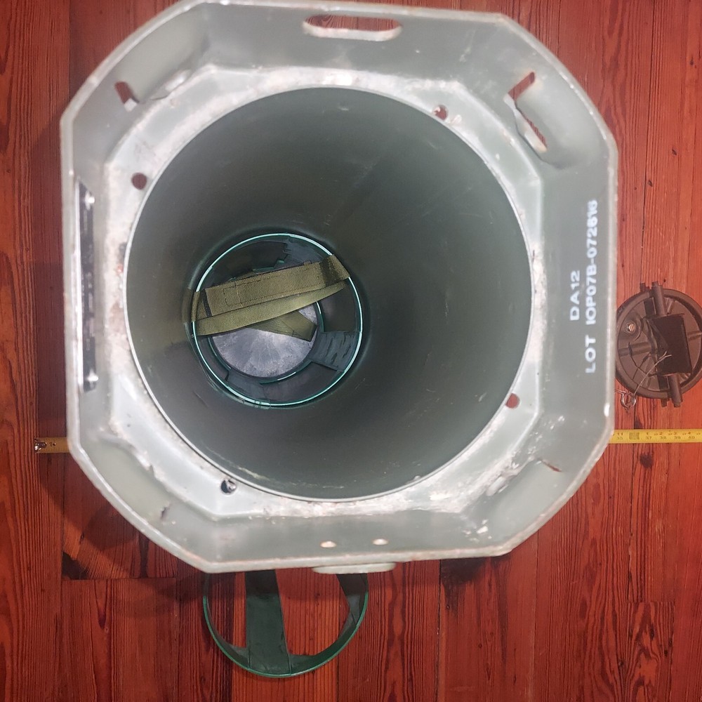 Cylindrical Ammunition Container Empty Military Surplus