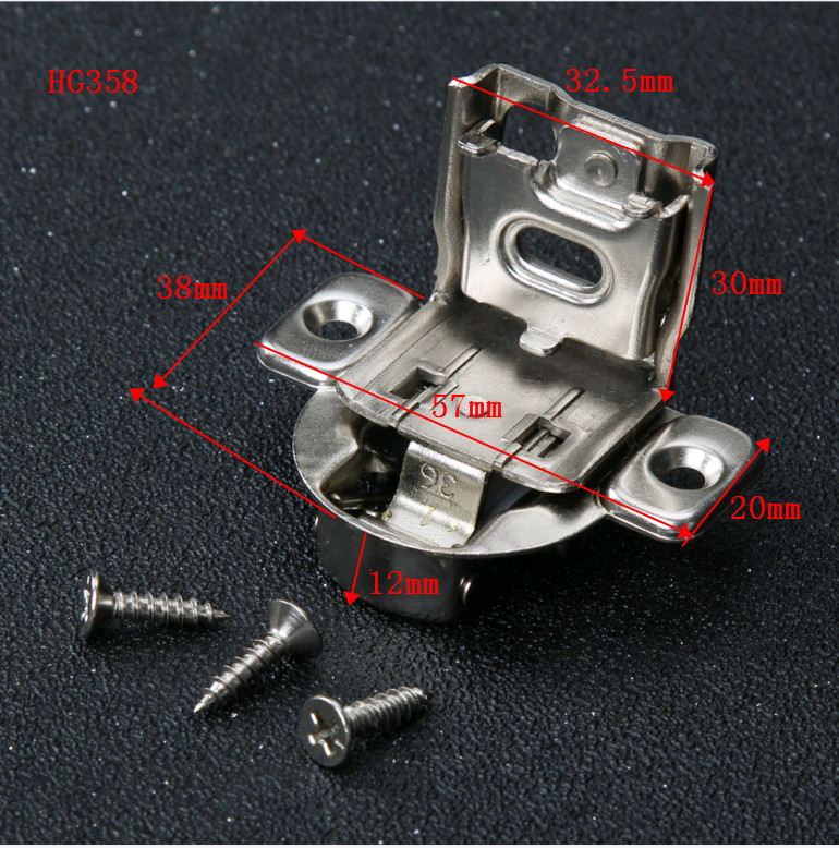 10 Pack Soft-Closing Compact 1-1/4" Overlay 105 Hinge Kitchen Cabinet Hardware