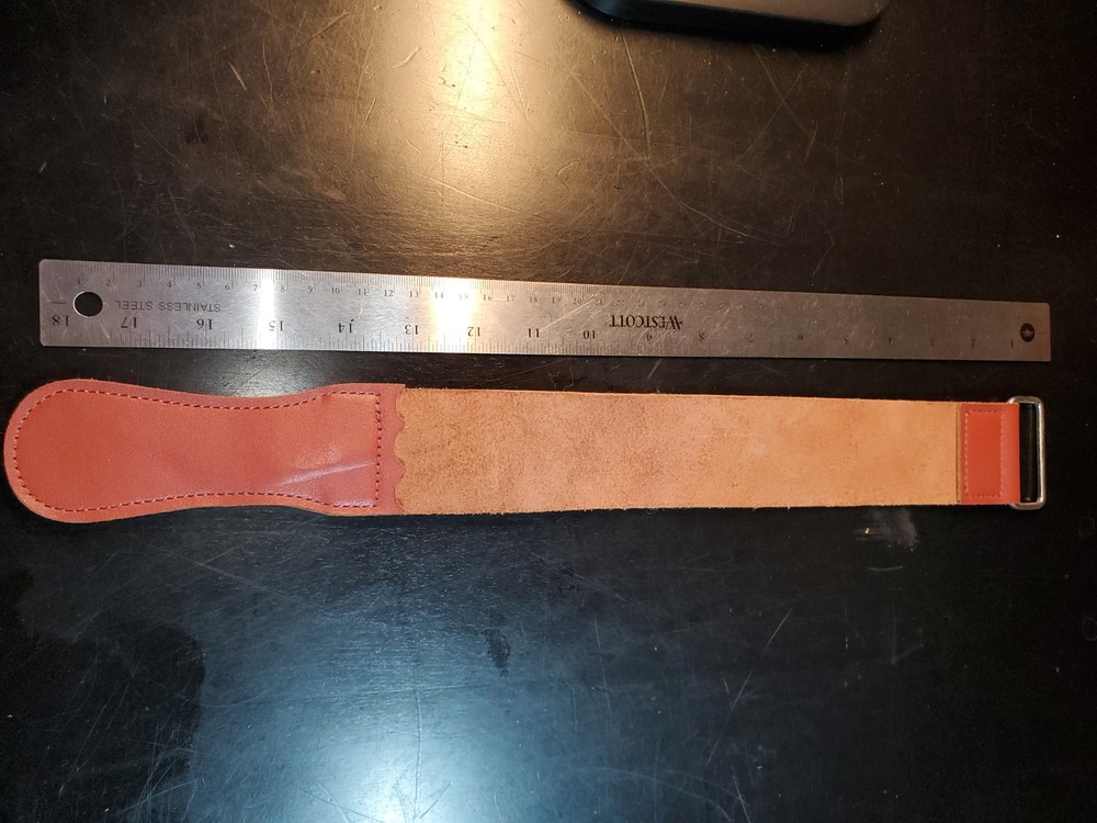 Shaving Leather Strap 2"*18", Folding Knife Shave Sharpener Belt One‑Sided