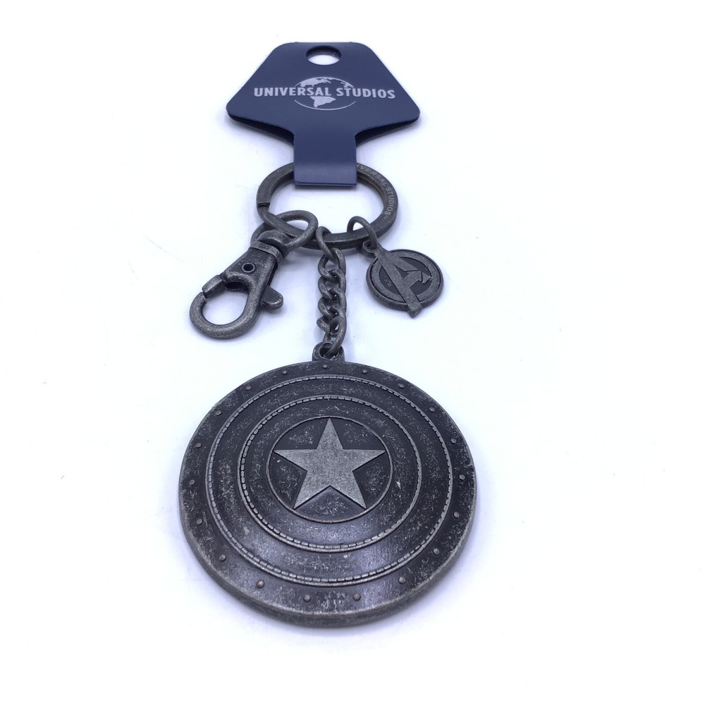 Universal Studios Marvel Comics Captain America Shield Metal Key Chain New