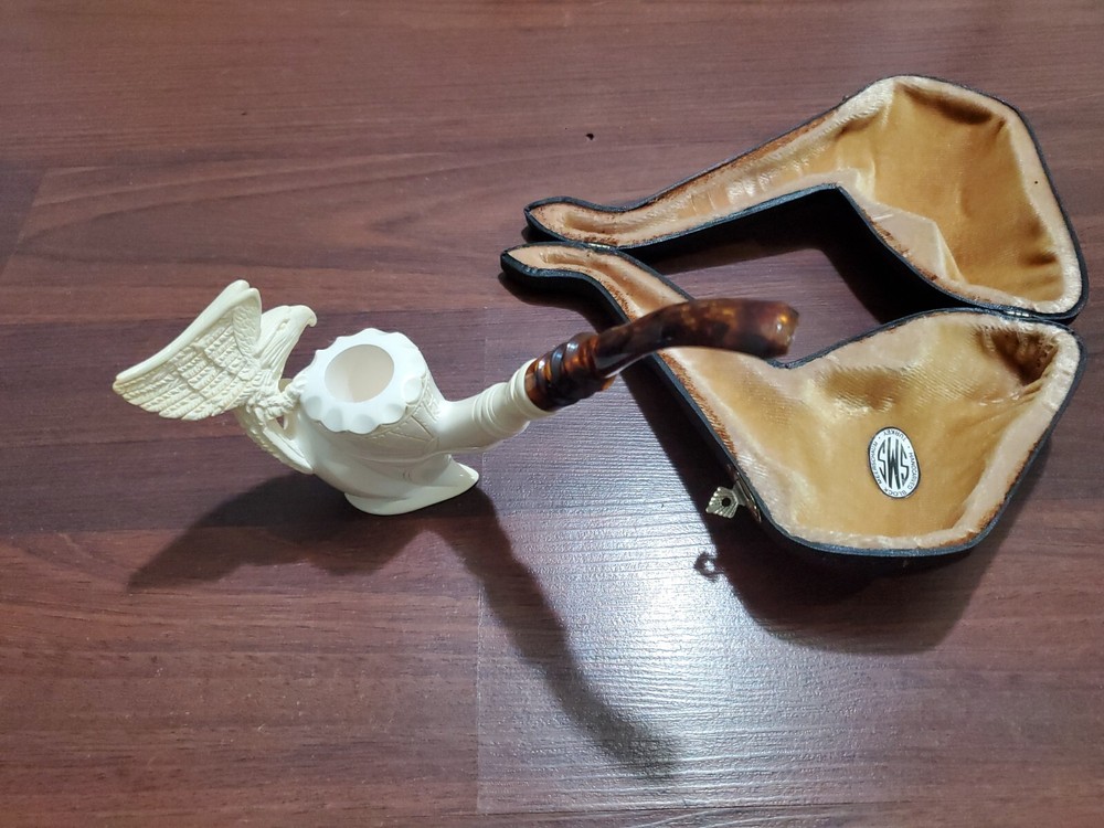 O. Ikibus Signed Meerschaum Pipe -1988 Eagle - Never Used