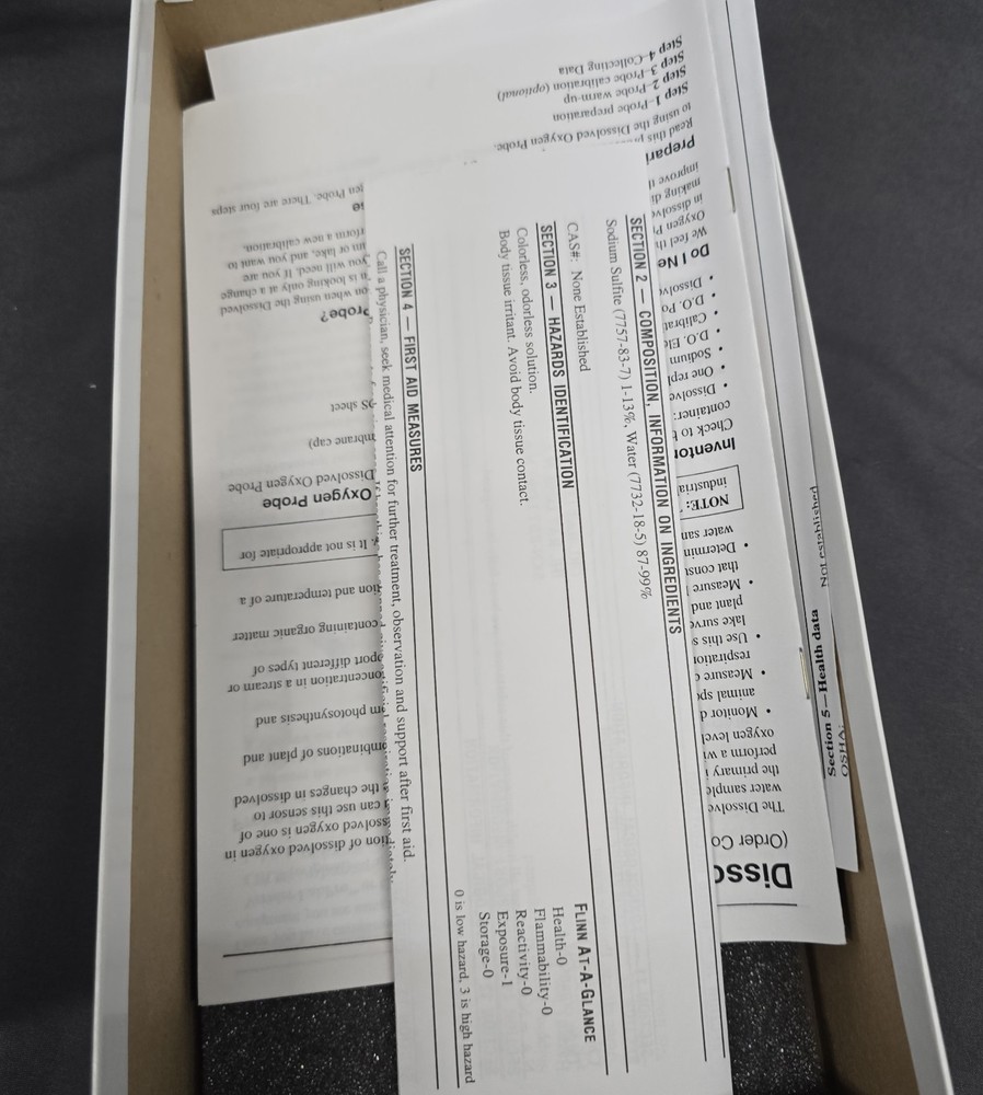 Vernier Dissolved Oxygen (O2) Probe DO-BTA Lab Data Collection Sensor