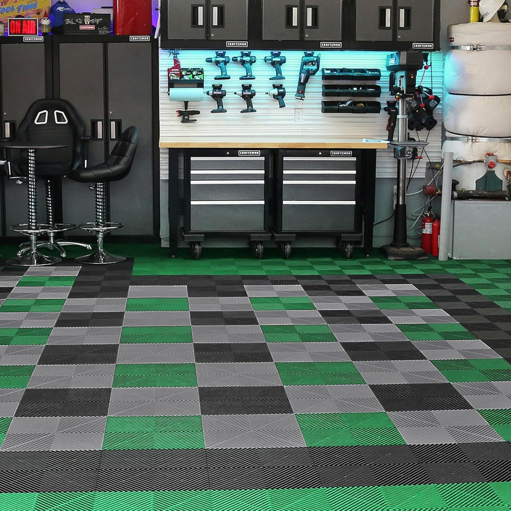 Interlocking Drainage Mat, 12” X 12” Modular Interlocking Cushion, 12 Pcs Splici
