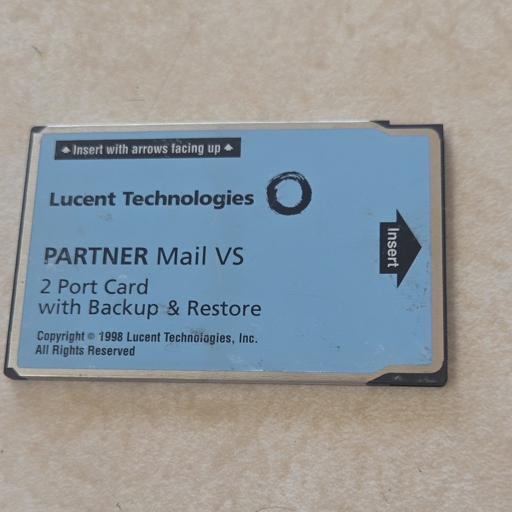 Lucent Technologies PARTNER Mail VS 2-Port Card Backup & Restore