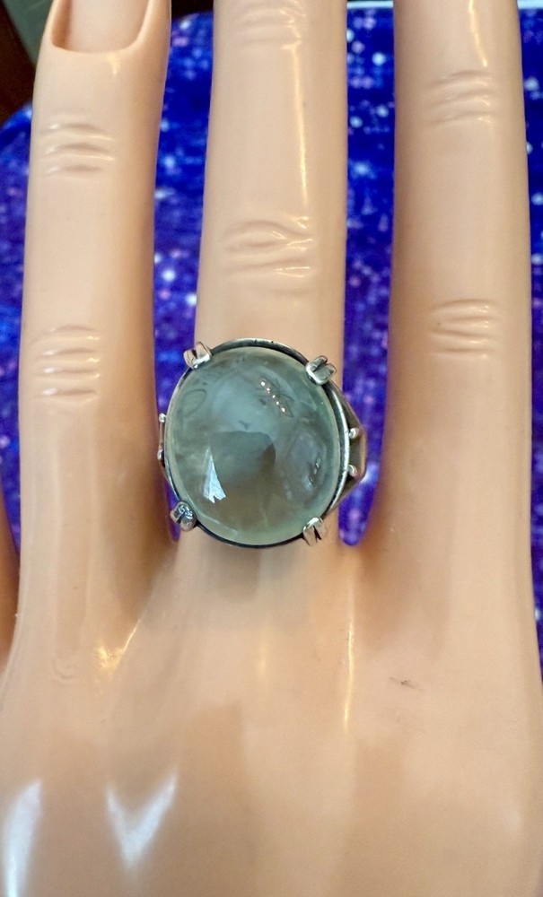 Beautiful Native American Custom Labradorite sterling Ring Signed