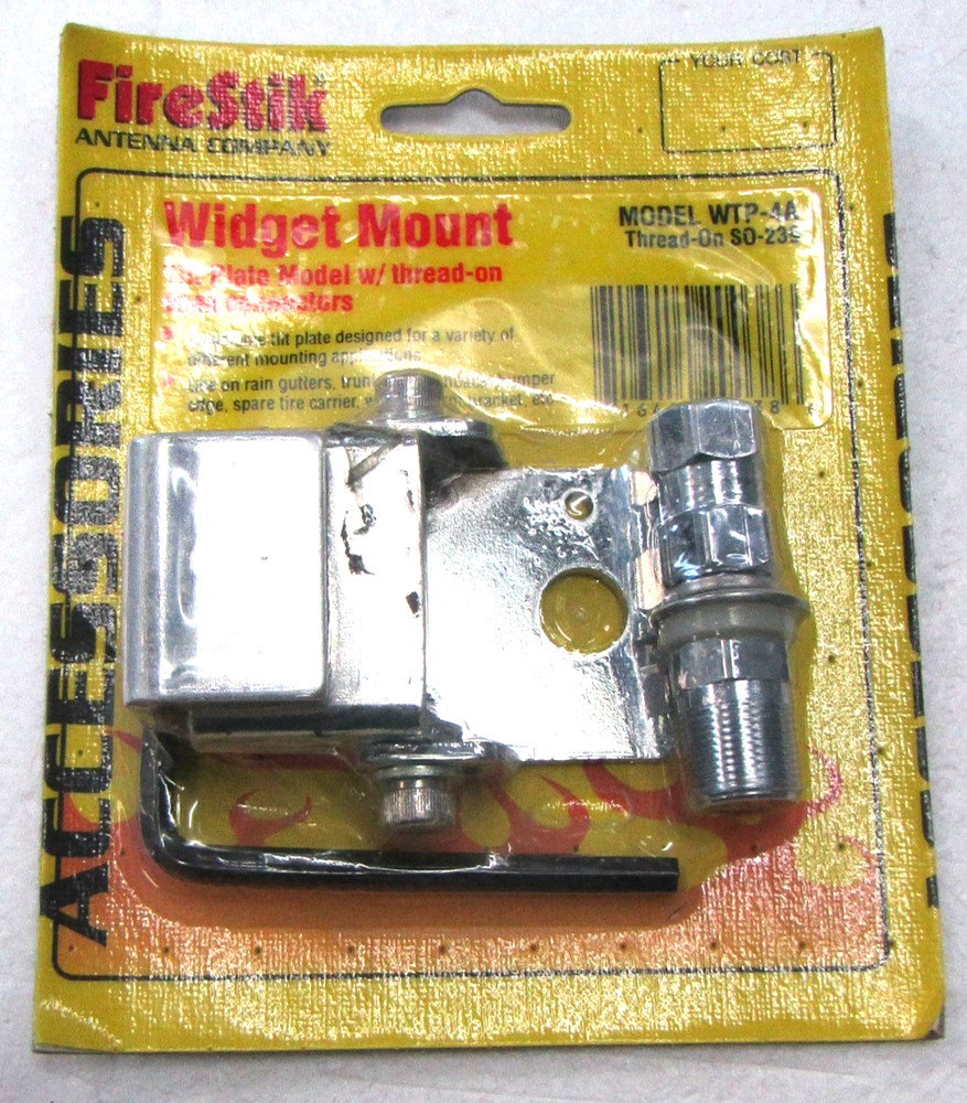 FireStik WTP-4A Antenna Mount Widget Tilt Plate Model w/ Thread-On Coax Connect.