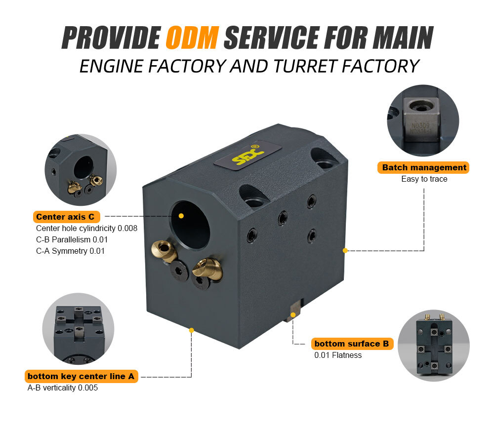 SFX BMT Static Tool Block Inner Hole Tool Block QT500 Cast Iron Mass Production