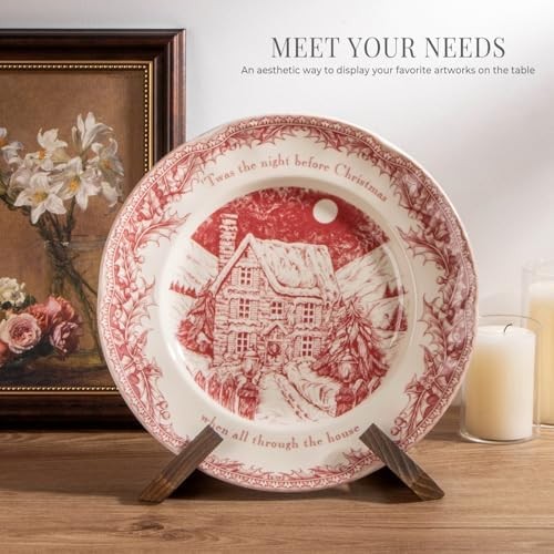 Wood Plate Display Stand Table Easel