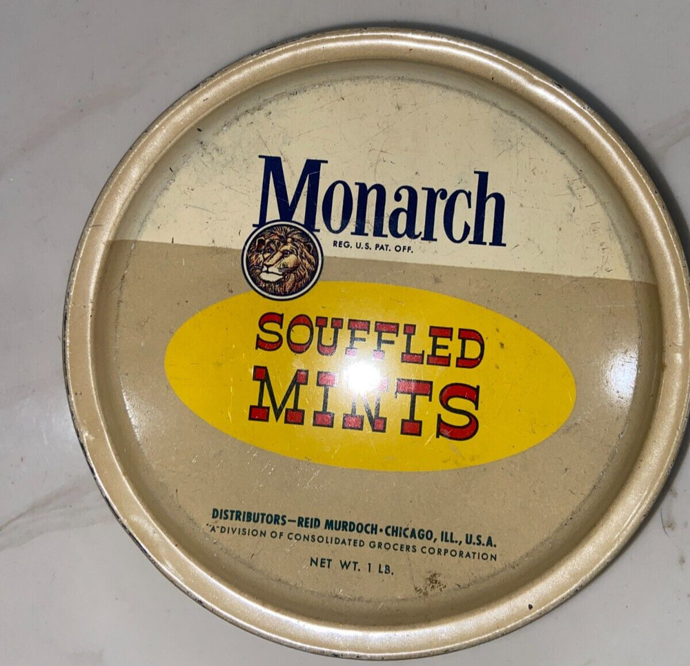 Monarch Souffled Mints Tin 3x6.5"