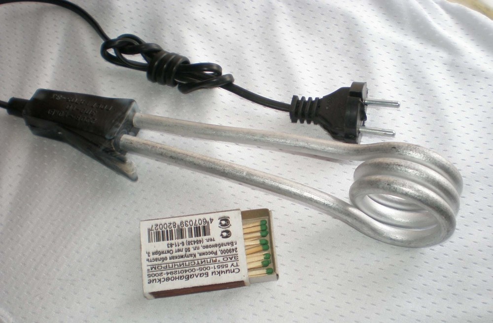 1000W Water Heater Portable Electric Liquid Immersion Element Boiler Travel 220V