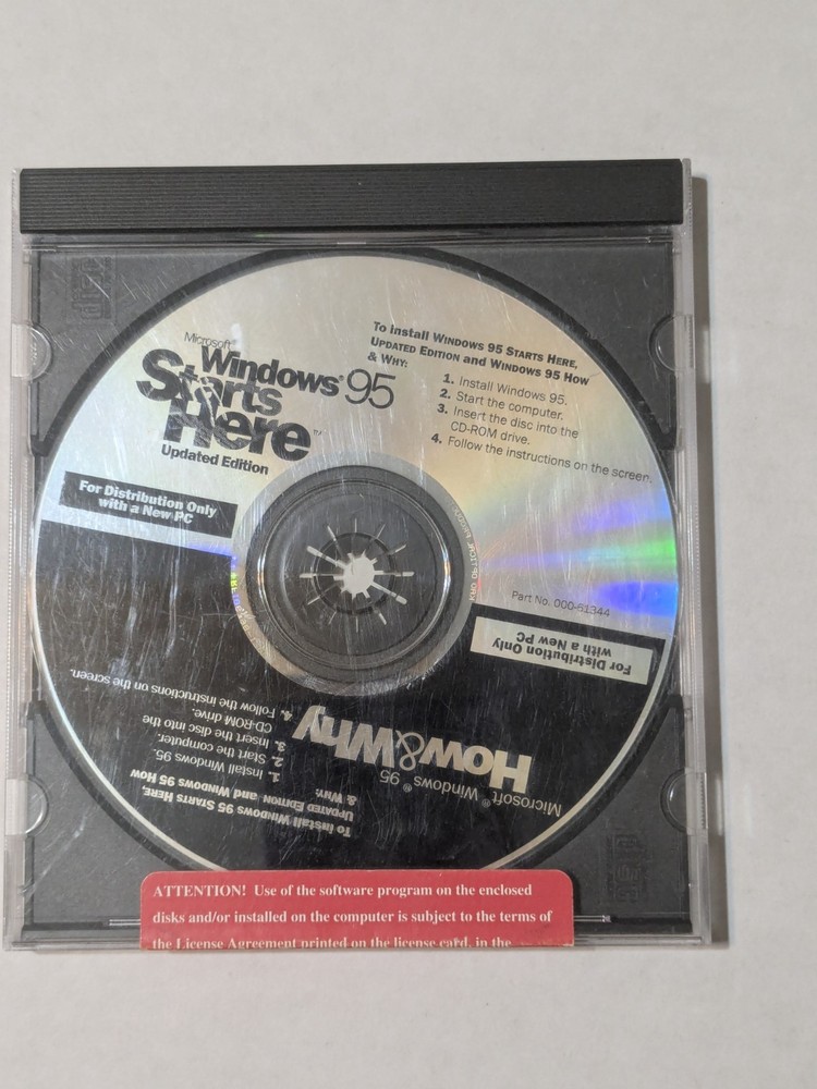 Microsoft Windows How & Why CD /Windows 95 starts here Upgraded Edition