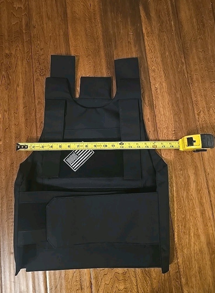 Black Vest Plate Carrier With Patch