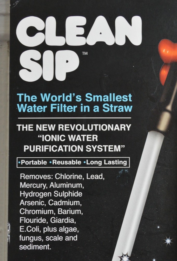 Clean Sip Water Filter Straw NIP