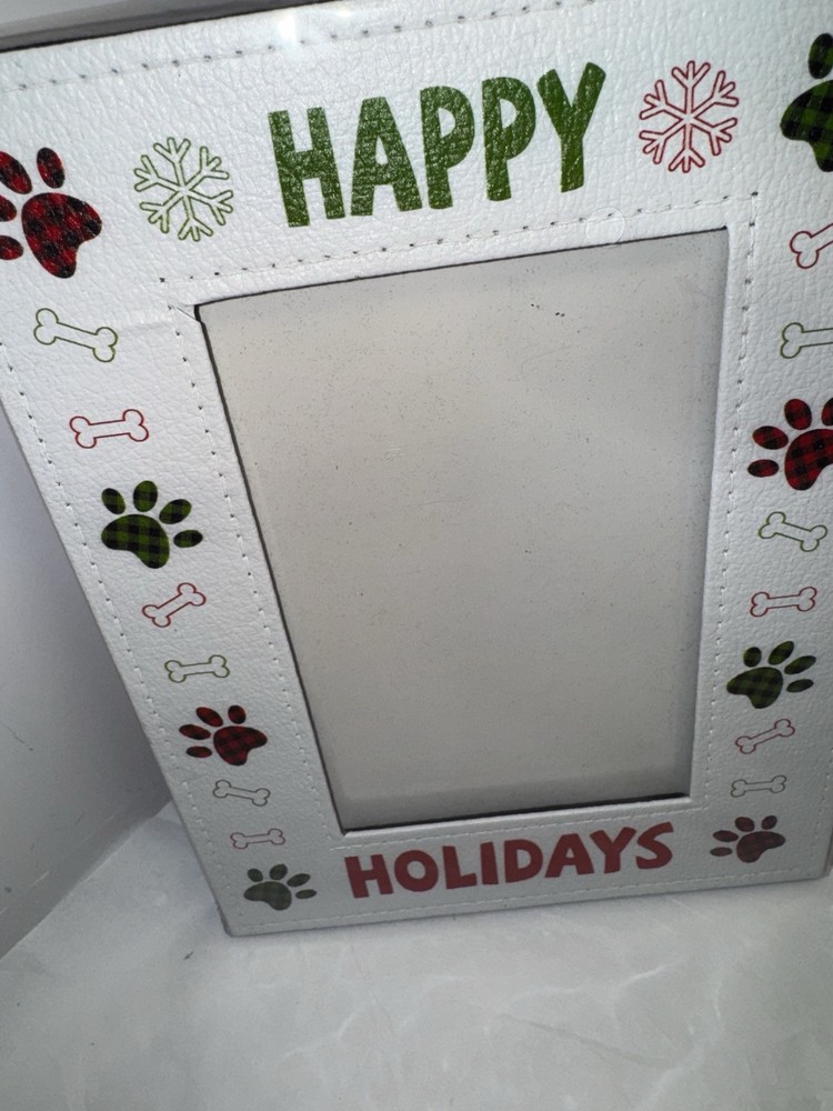Pet Frame-Personalized Christmas Frame Leather Edge.