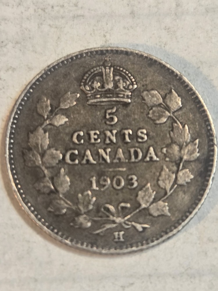 Canada 1903 Large H 5 Cent