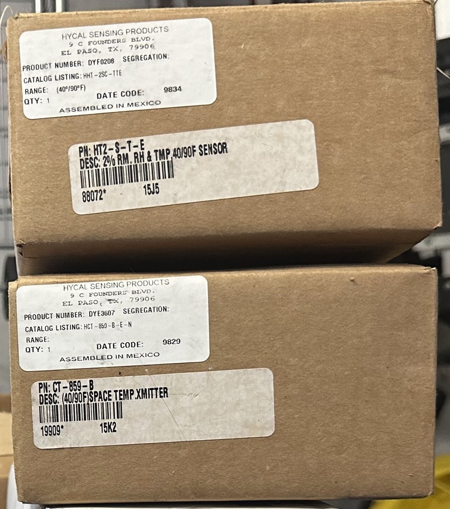 Hycal Sensing Products Humidity Sensor H2-S-T-E