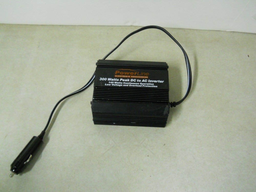 Powerline 300 Watts Peak DC to AC Inverter 140 Watts Continuous Operation
