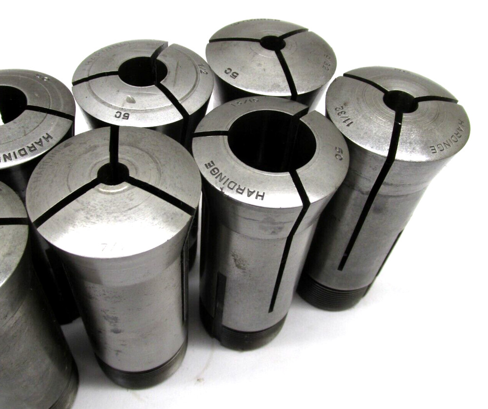 10 ASSORTED HARDINGE 5C ROUND COLLETS