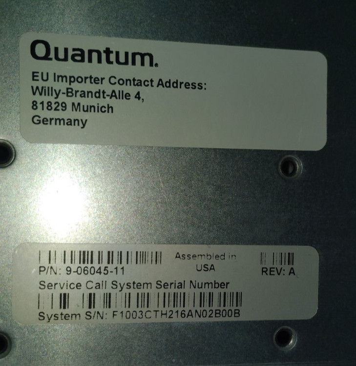 Quantum F2000 Storage Node 90604511 F2000 Tested NO HDD/SSD/CPU/CADDYS OPEN BOX