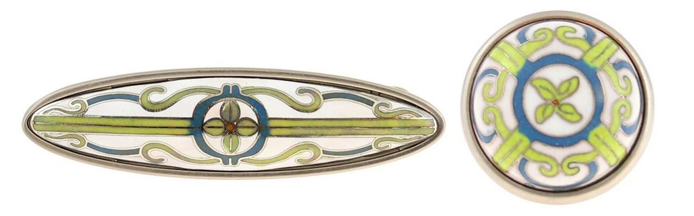 3" Cloisonne Dynasty Pull Brushed Satin Pewter