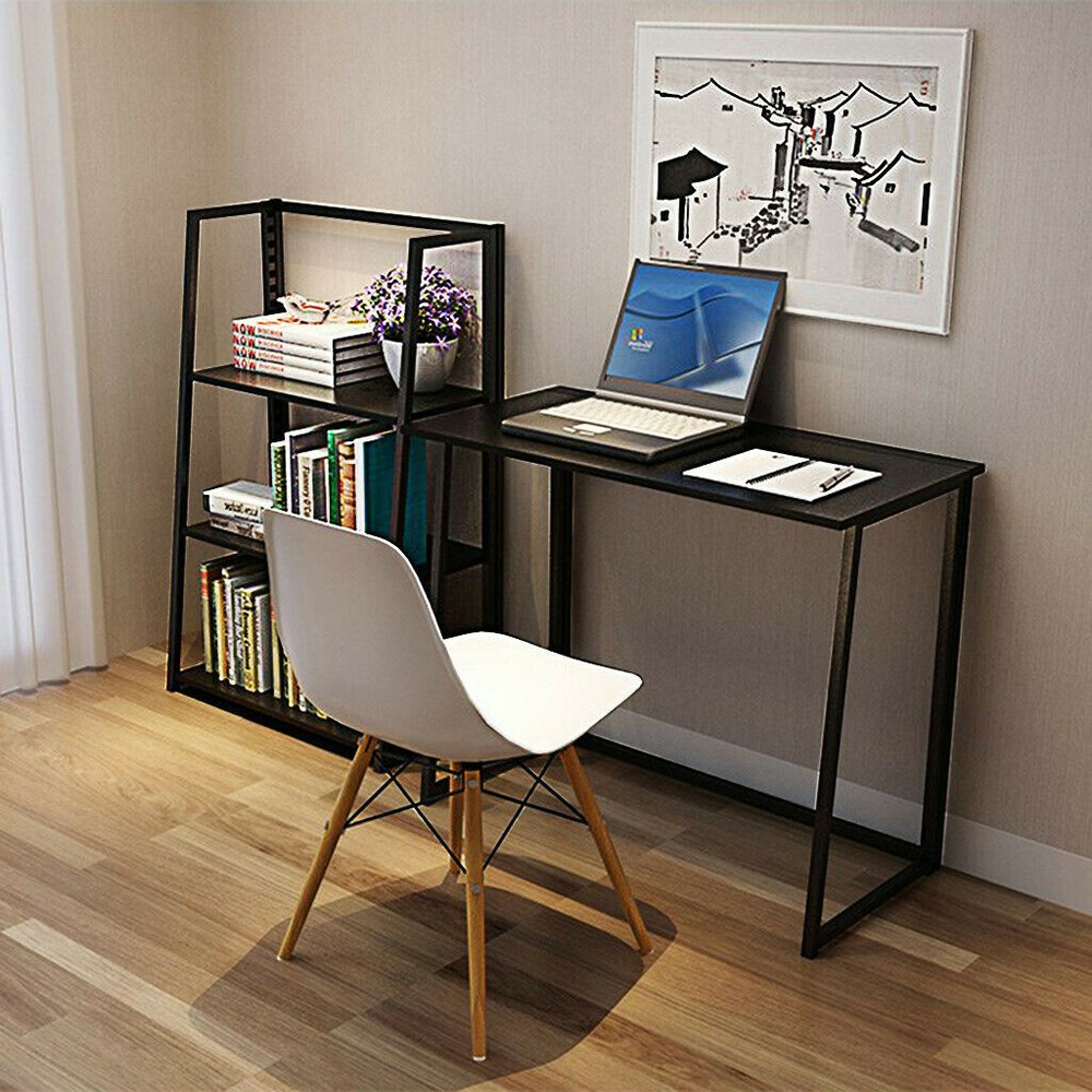 Folding Writing Table Home Study Table Computer Desk PC Laptop Office Desk Black