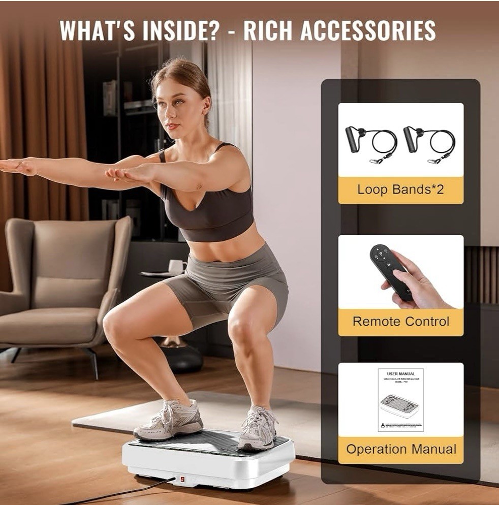 Exercise machine with improved vibration plate 2025