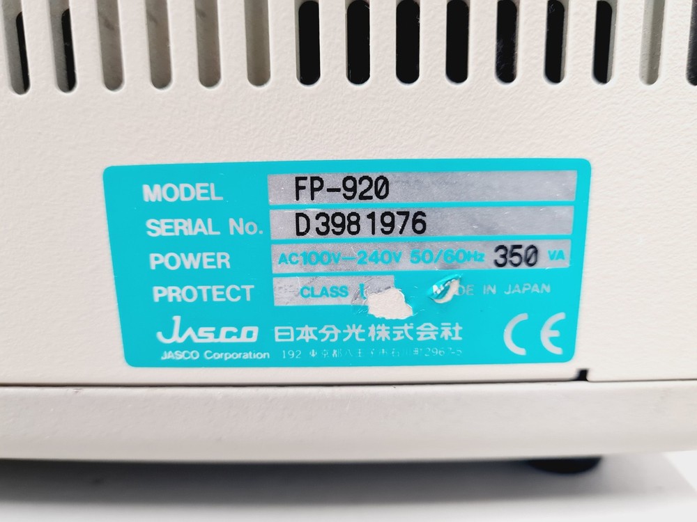 Jasco FP-920 Intelligent Fluorescence Detector Lab