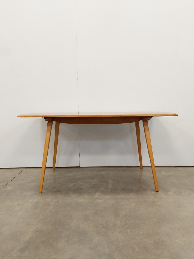 Vintage Ercol Mid Century Modern Plank Dining Table