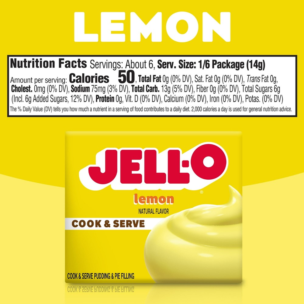 Jell-O Lemon Instant Pudding Dessert Mix
