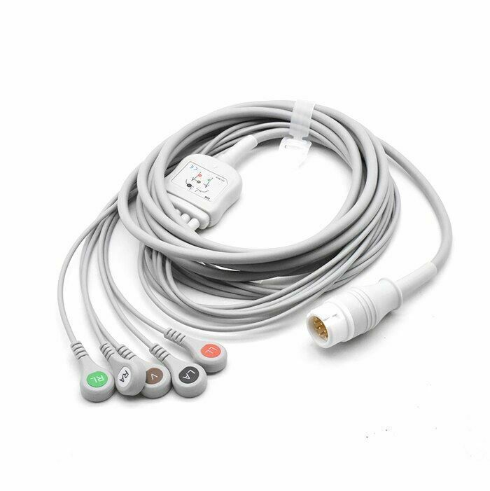 Philips ECG Compatible 12 Pin 3 Leads - Snap
