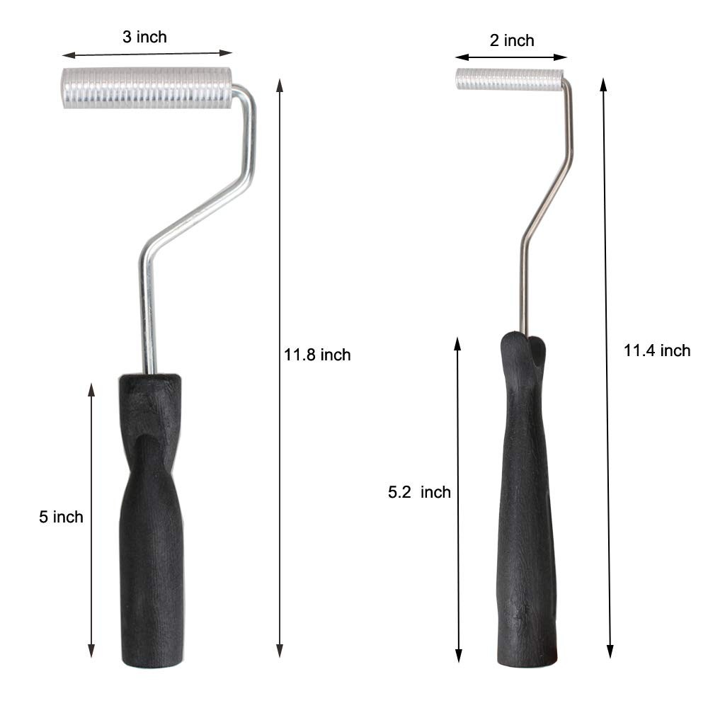 Fiberglass Roller Tools Kit, 4Pcs Bubble Paddle Tool Resin