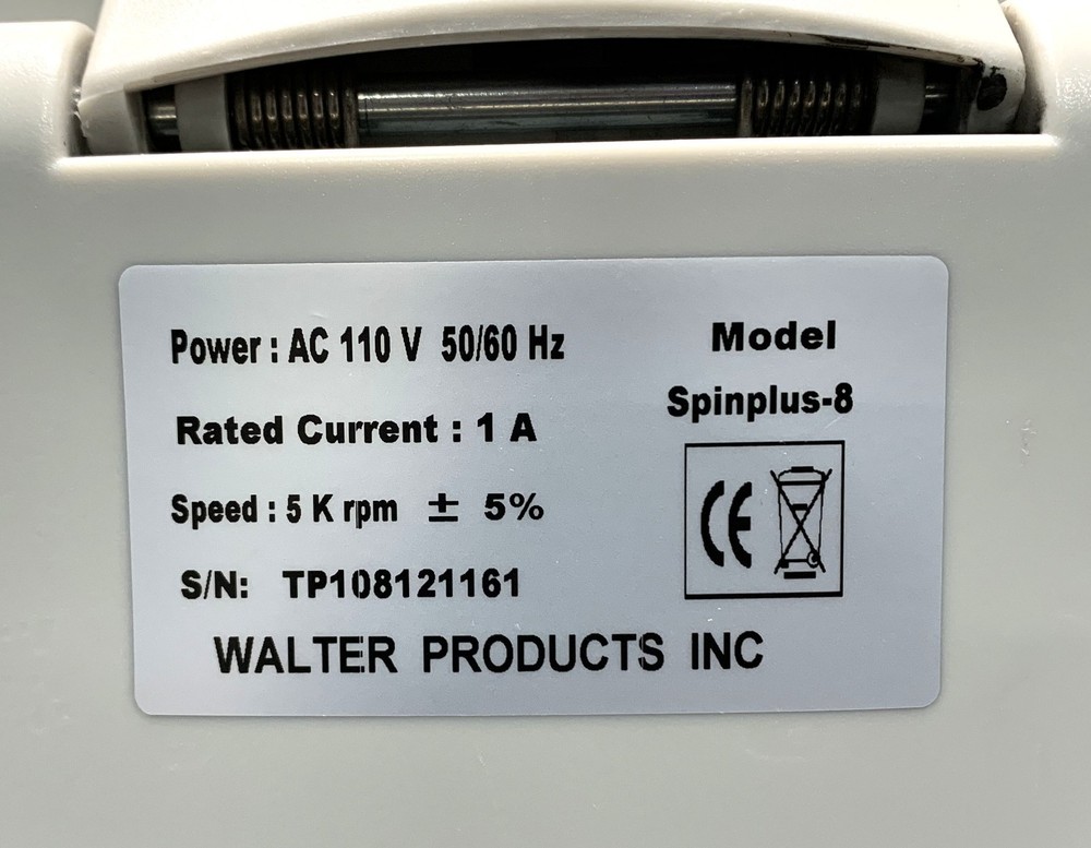 Walter Products Spinmaster Spinplus-8 Desktop Digital Centrifuge Tested