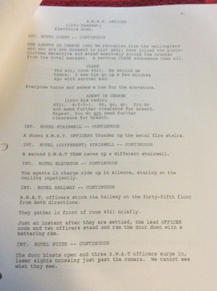 ORIGINAL SCRIPT DRIVEN THE WATCHER KEANU REEVES ERNIE HUDSON JAMES SPADER