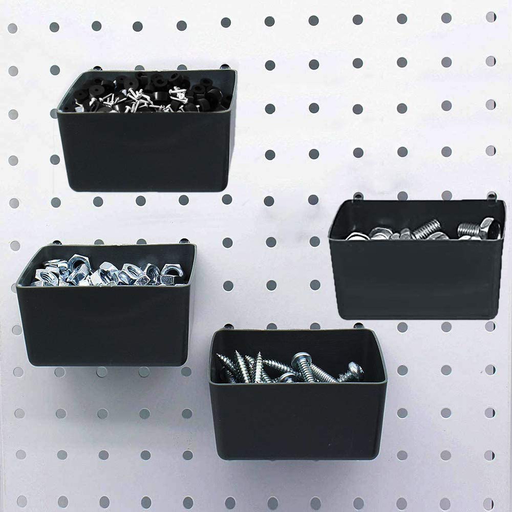 148PCS Pegboard Accessories Organizer Kit Bins Storage Set for Tools Black