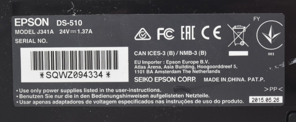 Epson Workforce DS-510 Sheet-fed Color Document Scanner